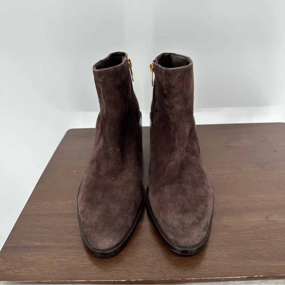 Vince Camuto Kelmi Brown Suede Ankle Boots Sz 9 Womens